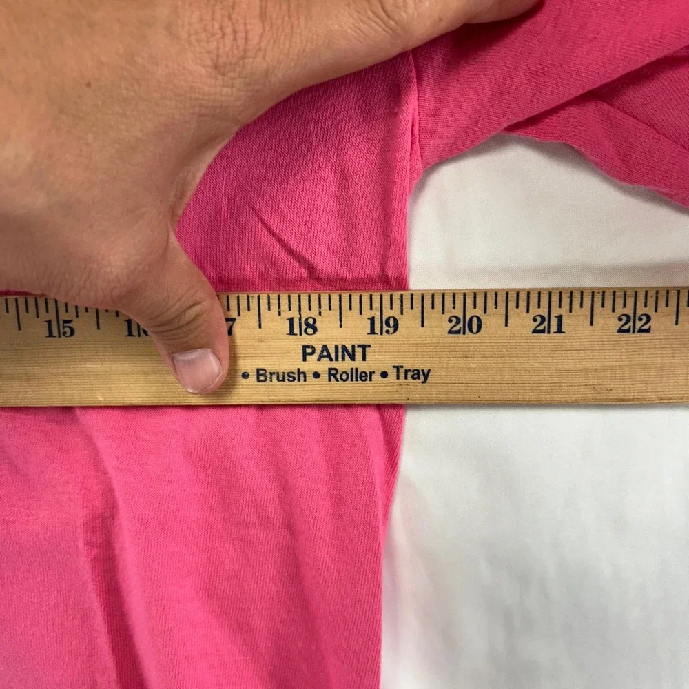 Simply Southern Long Sleeve T-Shirt Women Medium Pink Golden Retriever Puppy NWT